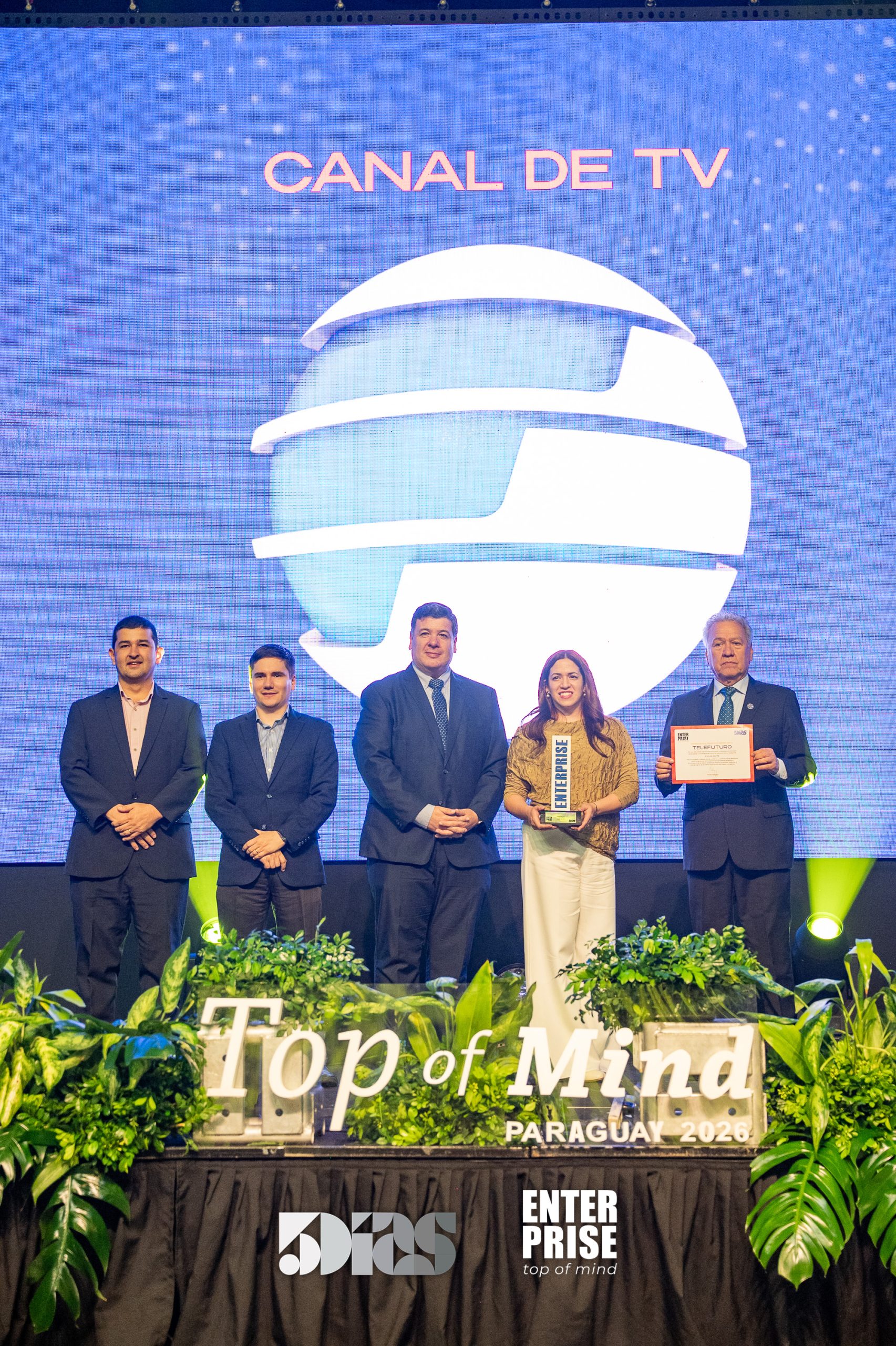 TELEFUTURO, GANADOR EN LA CATEGORÍA CANAL DE TV DEL TOP OF MIND ENTERPRISE 2026