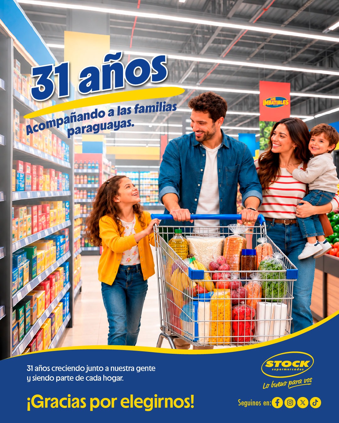 Supermercados Stock celebra 31 años de trayectoria, oportunidades y cercanía con las familias paraguayas